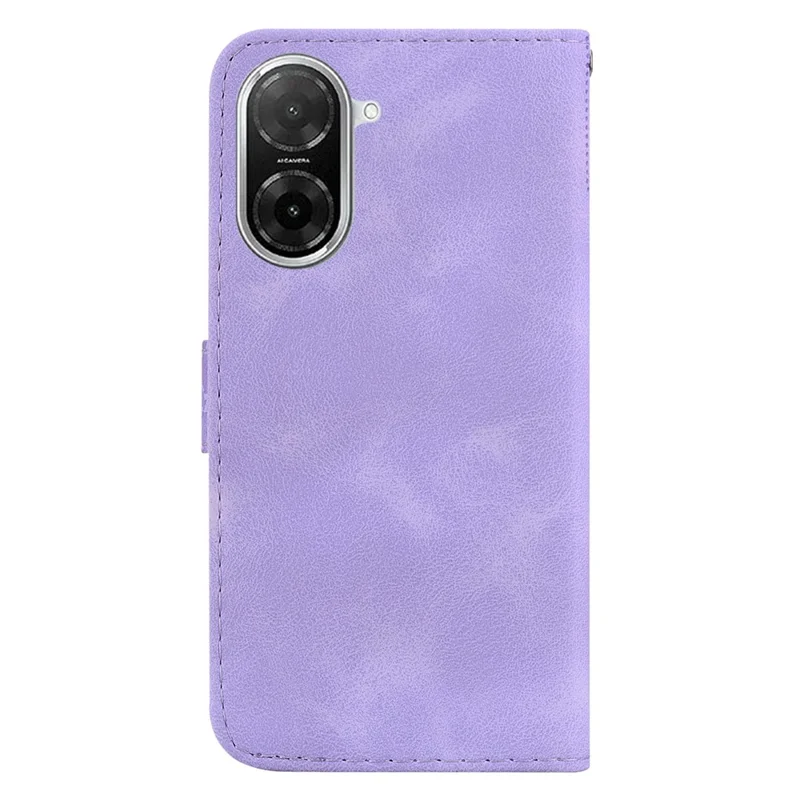 Per Xiaomi Redmi A5 4G (171,7mm) / Poco C71 4G Cover con Supporto e Motivo a 7 Stampato su Pelle, con Cinturino - Viola