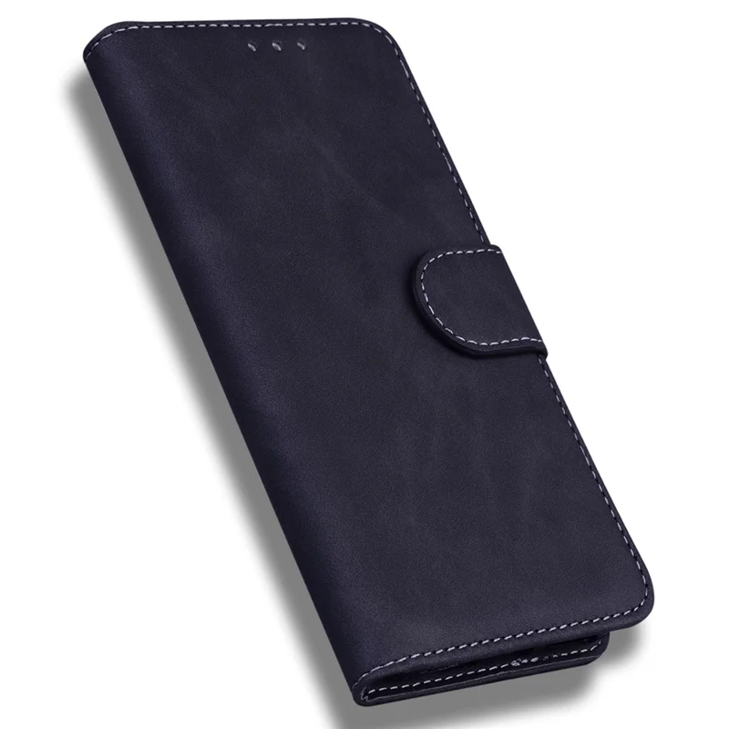 For Xiaomi Redmi A5 4G (171.7mm)  /  Poco C71 4G Case Solid Color Leather Wallet Phone Cover - Black