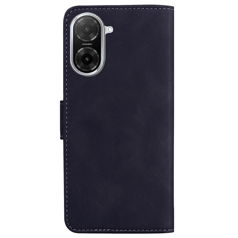 For Xiaomi Redmi A5 4G (171.7mm)  /  Poco C71 4G Case Solid Color Leather Wallet Phone Cover - Black