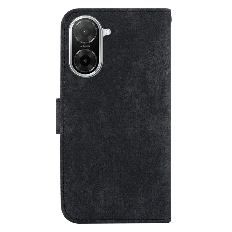 Para Xiaomi Redmi A5 4G (171,7mm) / Poco C71 4G Capa Carteira com Estampa de Tigre em Couro à Prova de Choque com Alça de Pulso - Preto
