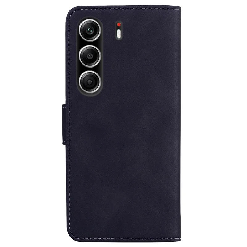 Für TECNO Camon 40 Pro 5G / 4G Hülle Einfarbige Lederbrieftasche Handyhülle - Schwarz