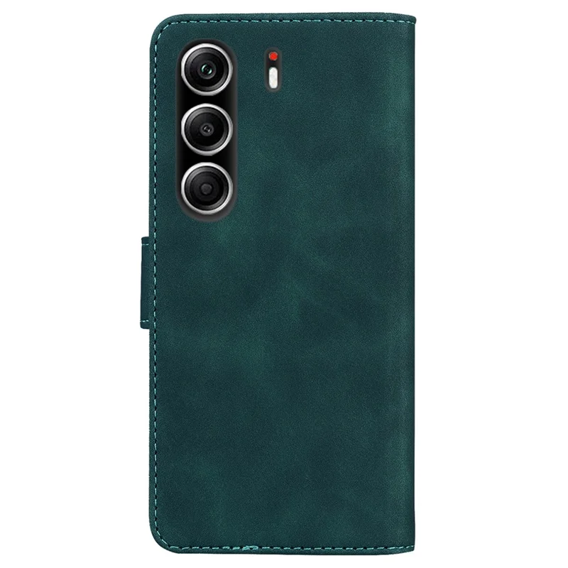 For TECNO Camon 40 Pro 5G  /  4G Case Solid Color Leather Wallet Phone Cover - Green