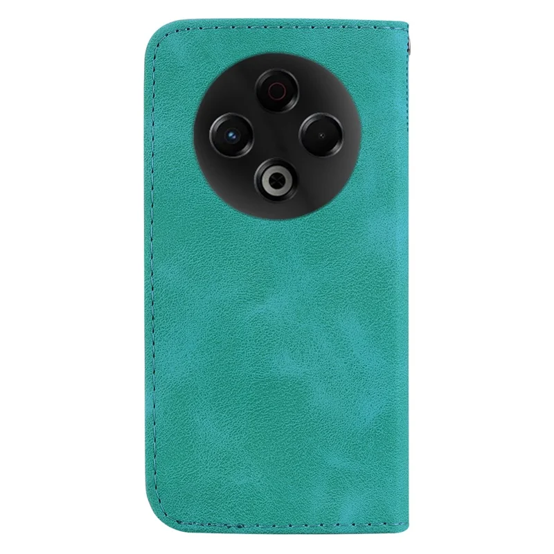 Capa de Celular TECNO Spark 30 4G com Suporte em Padrão de 7 Formas - Couro Impresso com Alça - Verde
