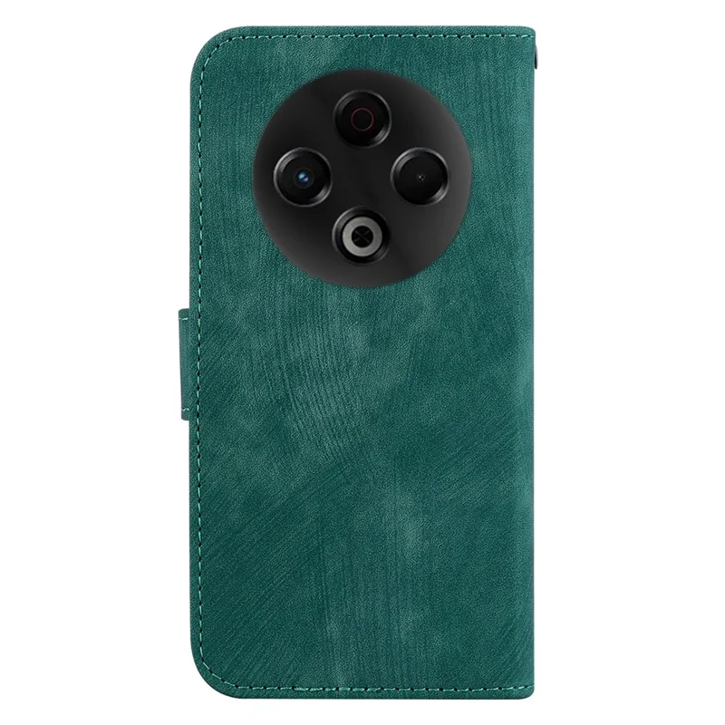 For TECNO Spark 30 4G Wallet Case Tiger Imprint Leather Shockproof Phone Cover with Wrist Strap - Green