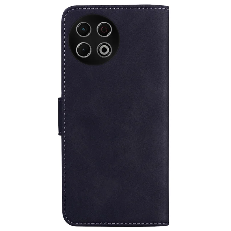Für TECNO Spark 30 Pro 4G Hülle Einfarbiges Leder-Wallet-Telefongehäuse - Schwarz