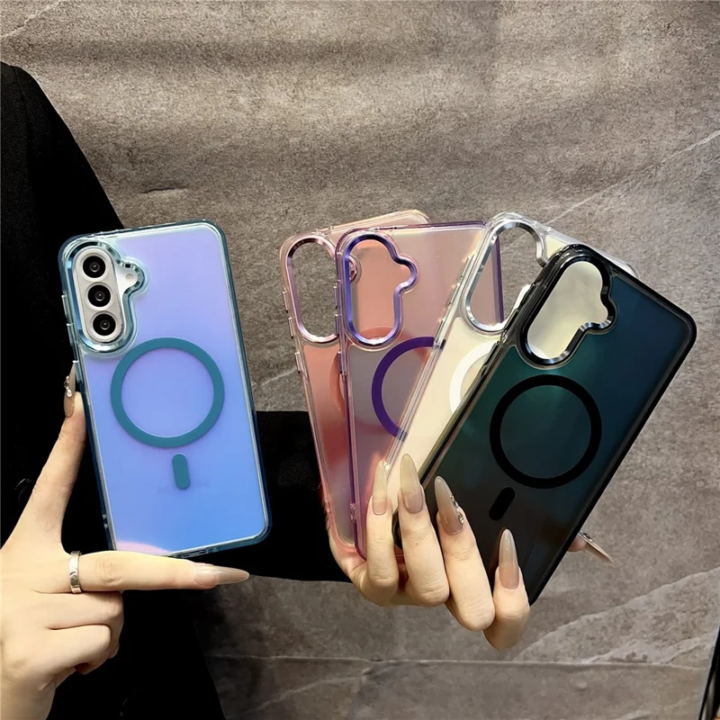 For Samsung Galaxy A56 5G Case Compatible with MagSafe Color Changing TPU Phone Back Cover - Pink