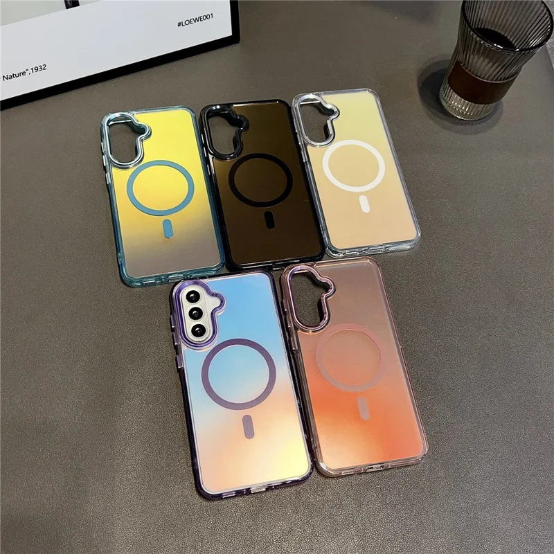 For Samsung Galaxy A56 5G Case Compatible with MagSafe Color Changing TPU Phone Back Cover - Pink