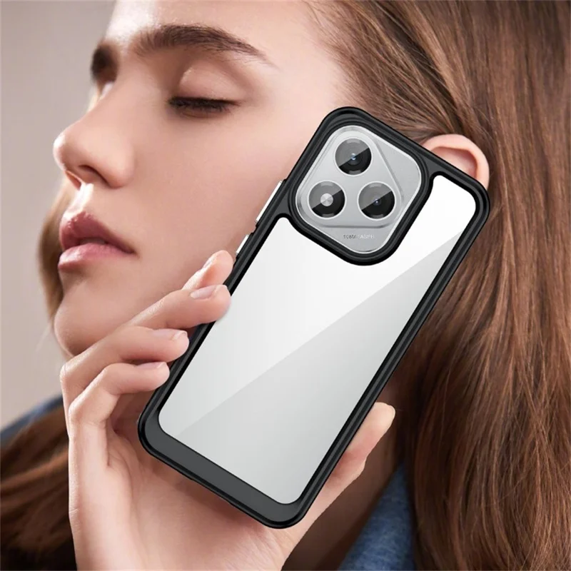 WANLONFENG FM Series For Honor 400 Lite 5G Case Clear TPU Phone Back Cover (Big Lens Hole) - Black