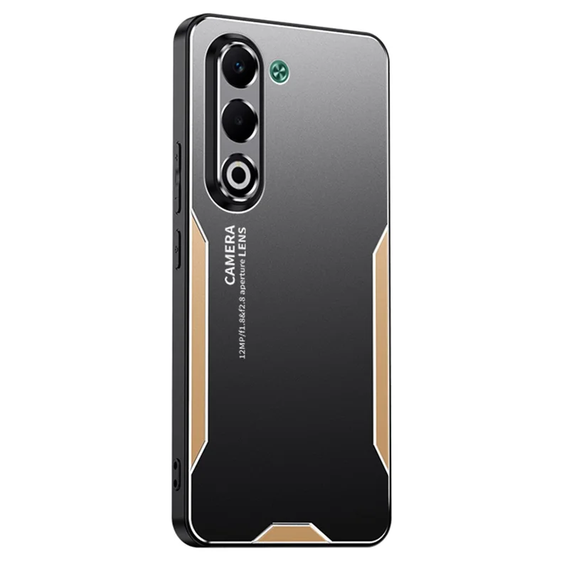 For Oppo A5 5G Phone Case Aluminium Alloy TPU PC Back Cover - Gold