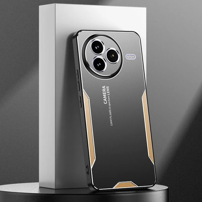 Für Xiaomi Civi 5 Pro 5G Handyhülle Aluminiumlegierung TPU PC Rückabdeckung - Gold