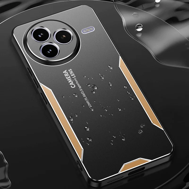 Für Xiaomi Civi 5 Pro 5G Handyhülle Aluminiumlegierung TPU PC Rückabdeckung - Gold