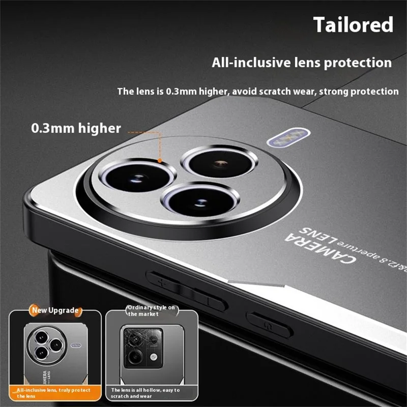 For Xiaomi Civi 5 Pro 5G Phone Case Aluminium Alloy TPU PC Back Cover - Silver