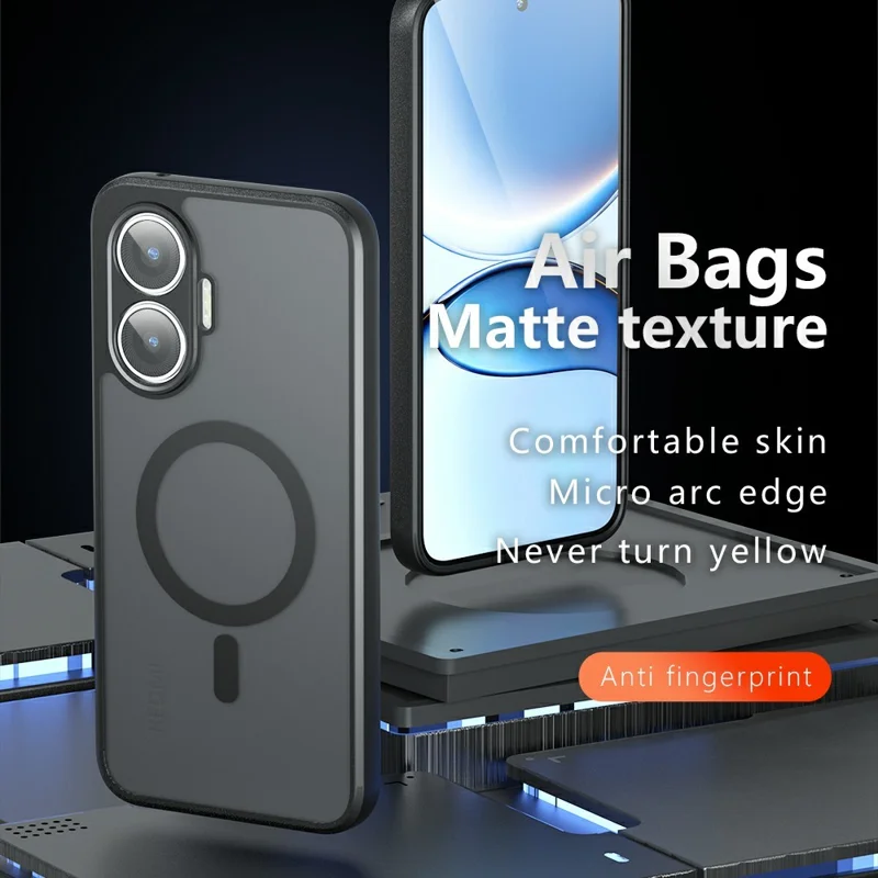 Custodia opaca per Xiaomi Redmi Turbo 4 Pro 5G / Poco F7 5G TPU + Custodia per telefono compatibile con MagSafe in PC