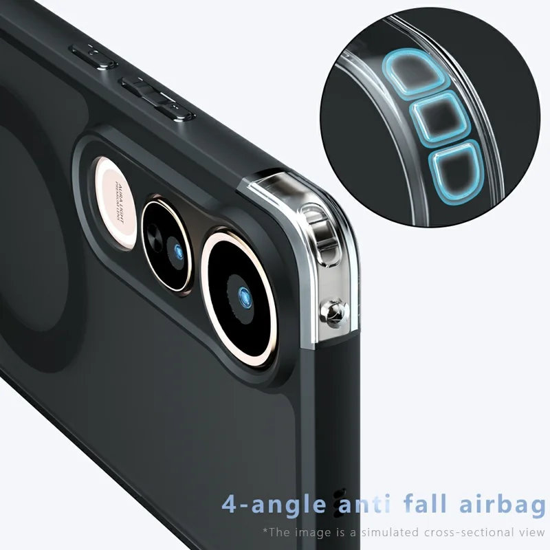 Pour le vivo V50 Lite 5G / V50 Lite 4G Étui Compatible avec MagSafe Housse de Téléphone Mate TPU+PC