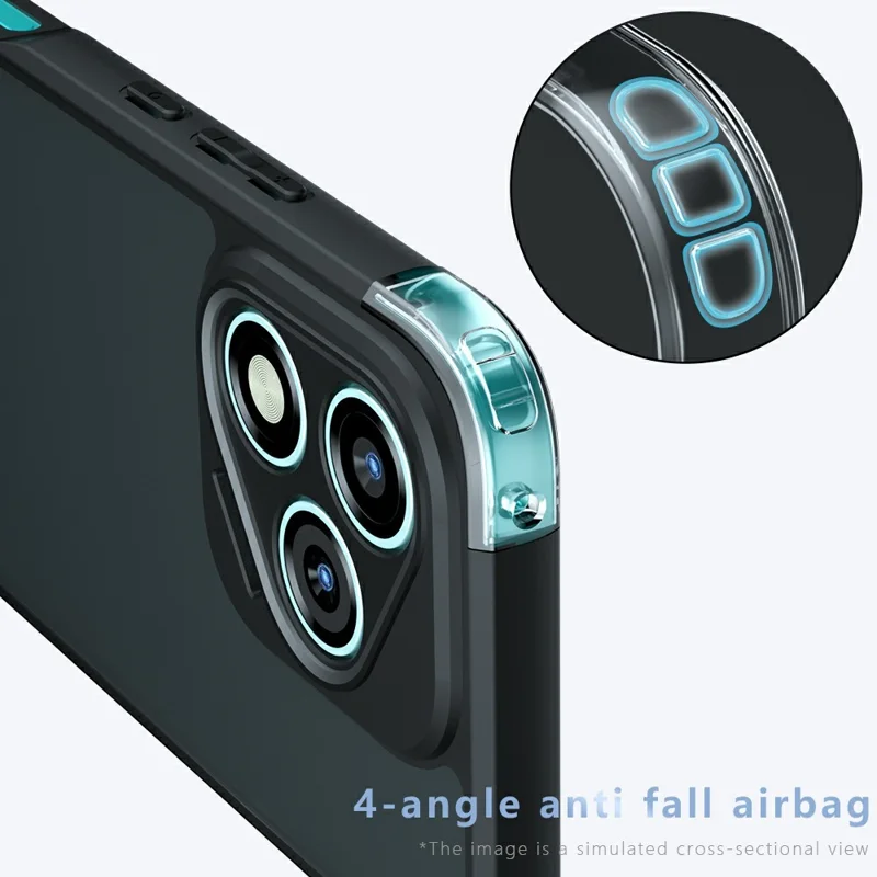 For Honor 400 Lite 5G Case TPU + PC Shockproof Clear Phone Cover