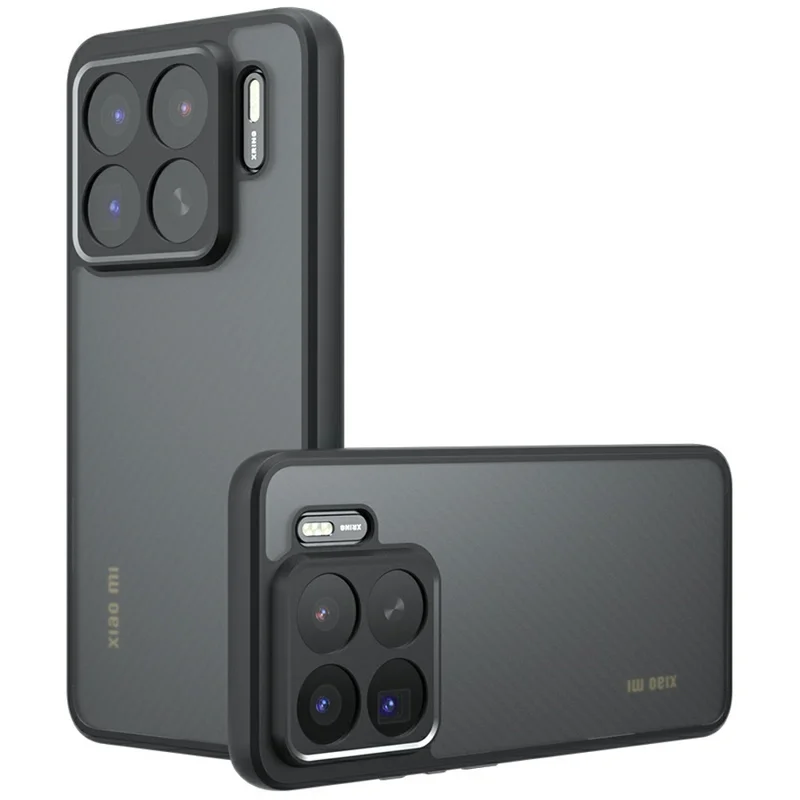 For Xiaomi 15S Pro Case Skin-Touch TPU + PC Matte Phone Shell, Transparent Black