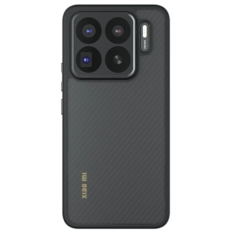 For Xiaomi 15S Pro Case Skin-Touch TPU + PC Matte Phone Shell, Transparent Black