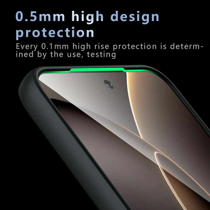For Xiaomi 15S Pro Case Skin-Touch TPU + PC Matte Phone Shell, Transparent Black