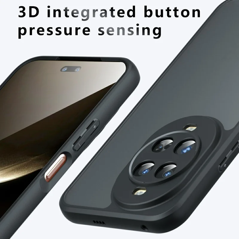 Funda para Huawei nova 14 Ultra 5G con Tacto de Piel, TPU + PC Mate, Carcasa de Teléfono, Negro Transparente