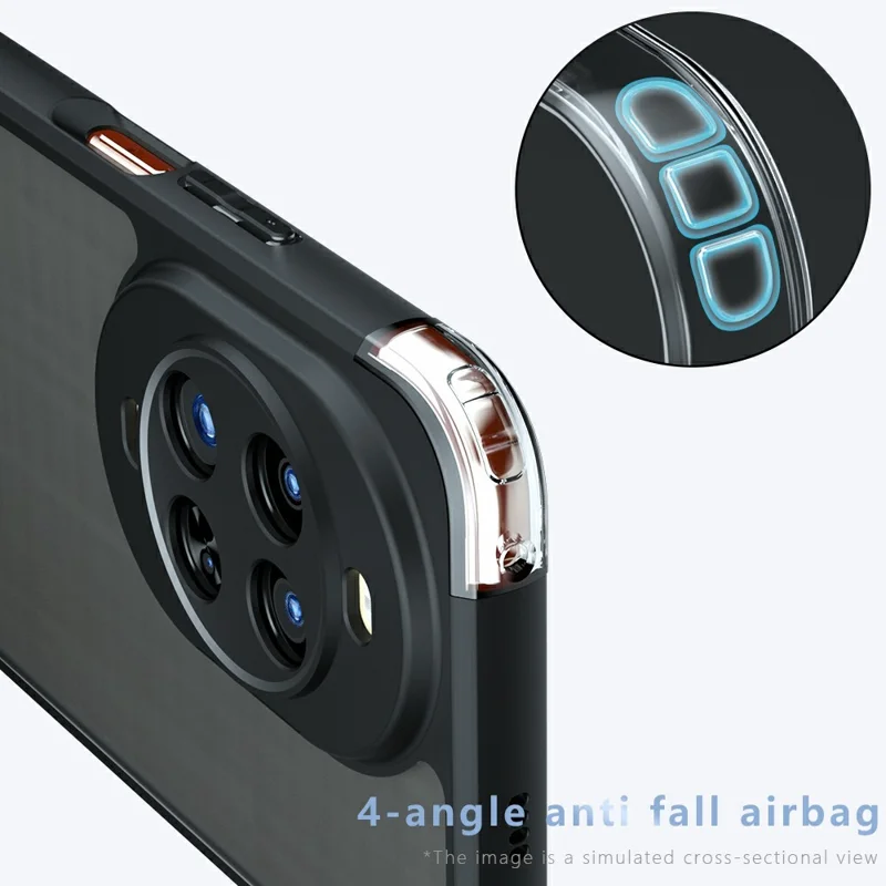 Funda para Huawei nova 14 Ultra 5G con Tacto de Piel, TPU + PC Mate, Carcasa de Teléfono, Negro Transparente