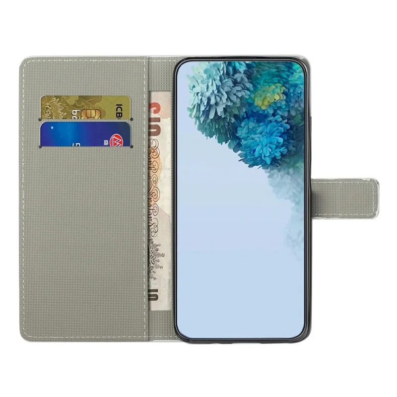 For Samsung Galaxy A56 5G / M56 5G Case Pattern Print PU Leather Wallet Phone Cover - Lotus