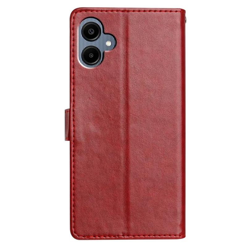 Per Samsung Galaxy A07 Custodia in Pelle Portafoglio Stand Custodia per Telefono con Cinghia Pratica - Rosso
