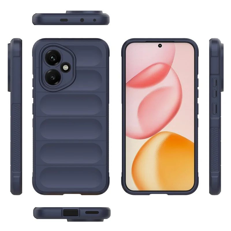 For Honor 400 5G (Global) Case Anti-Drop Soft TPU Rugged Phone Back Cover - Dark Blue