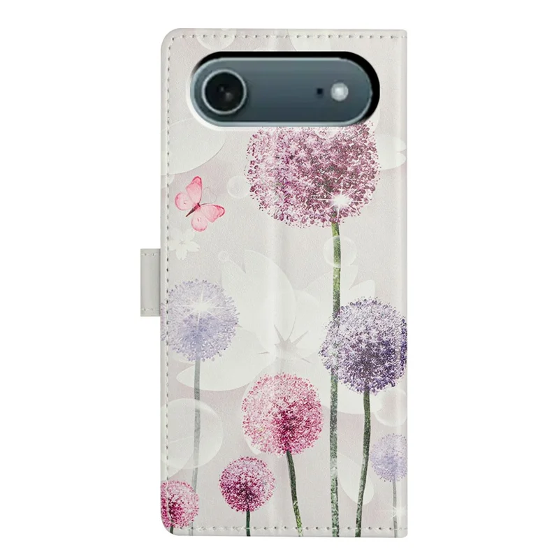 For iPhone 17 Air Case Pattern Printing Wallet Stand Flip Leather Phone Cover with Strap - Dandelion