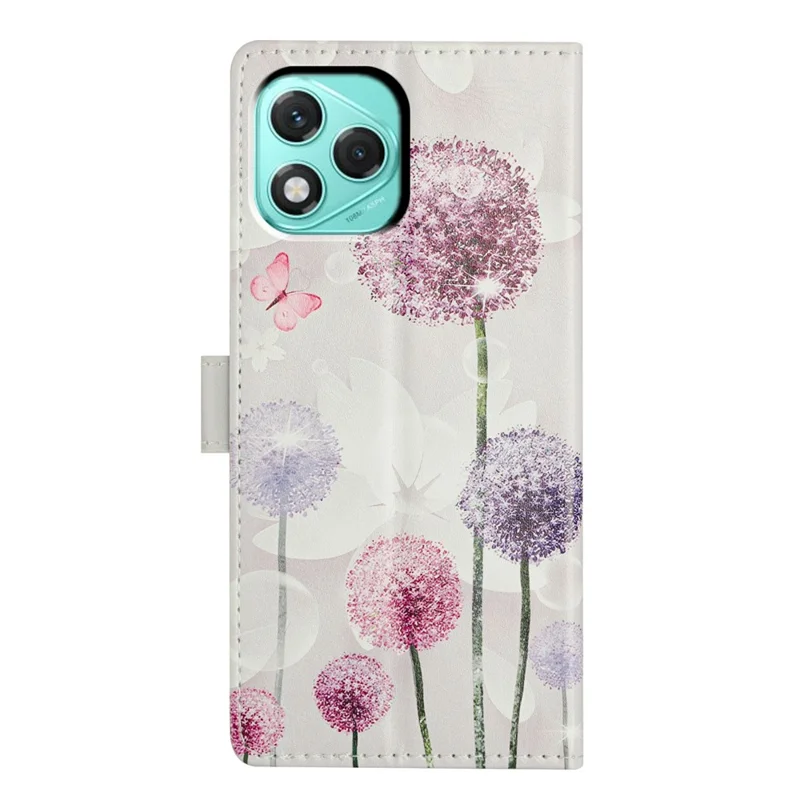 For Honor 400 Lite Custodia con stampa a motivo Portafoglio Stand Flip in pelle con cinturino - Tarassaco