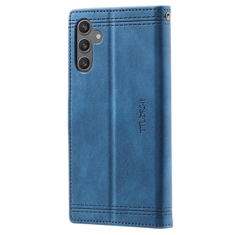 TTUDRCH Style 004 For Samsung Galaxy A17 5G / A26 5G Leather Case RFID Blocking Wallet Stand Phone Cover with Strap - Blue