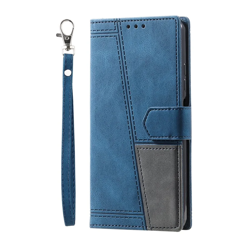 TTUDRCH Style 004 For Samsung Galaxy A17 5G / A26 5G Leather Case RFID Blocking Wallet Stand Phone Cover with Strap - Blue