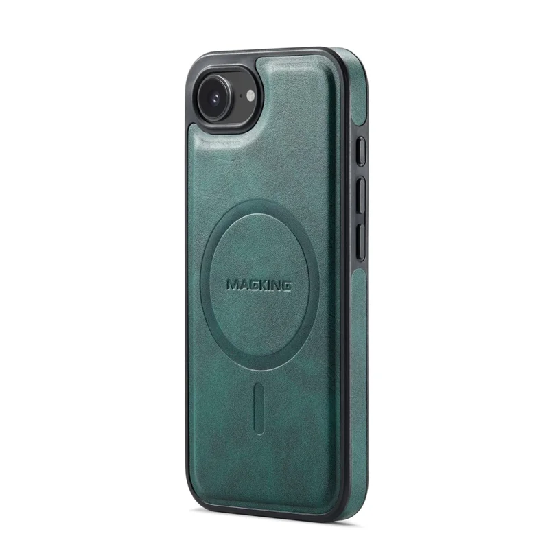 MAGKING K3 Series For iPhone 17e / 16e Case Compatible with MagSafe Wallet PC + TPU + PU Phone Cover - Green
