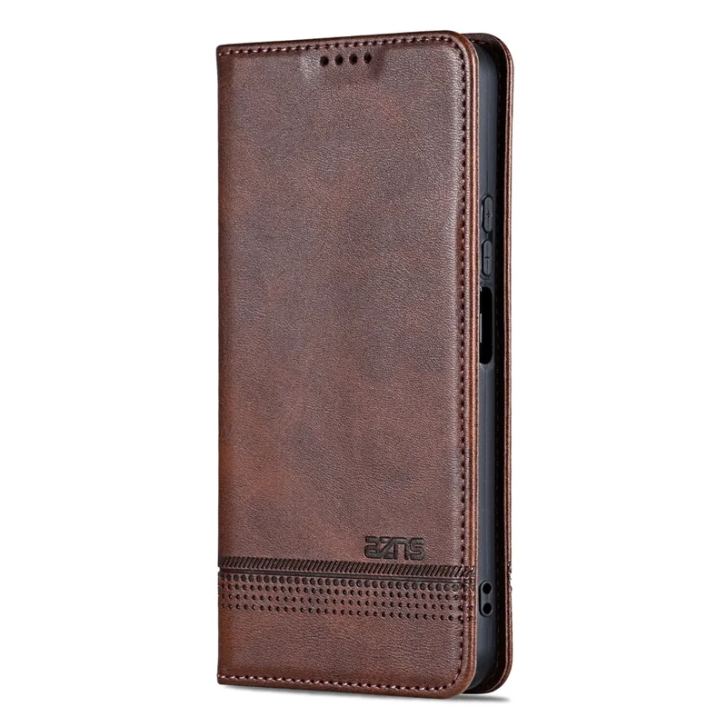 Étui AZNS en cuir de vachette pour Huawei nova 14 Pro 5G - Portefeuille de téléphone - Couleur Café
