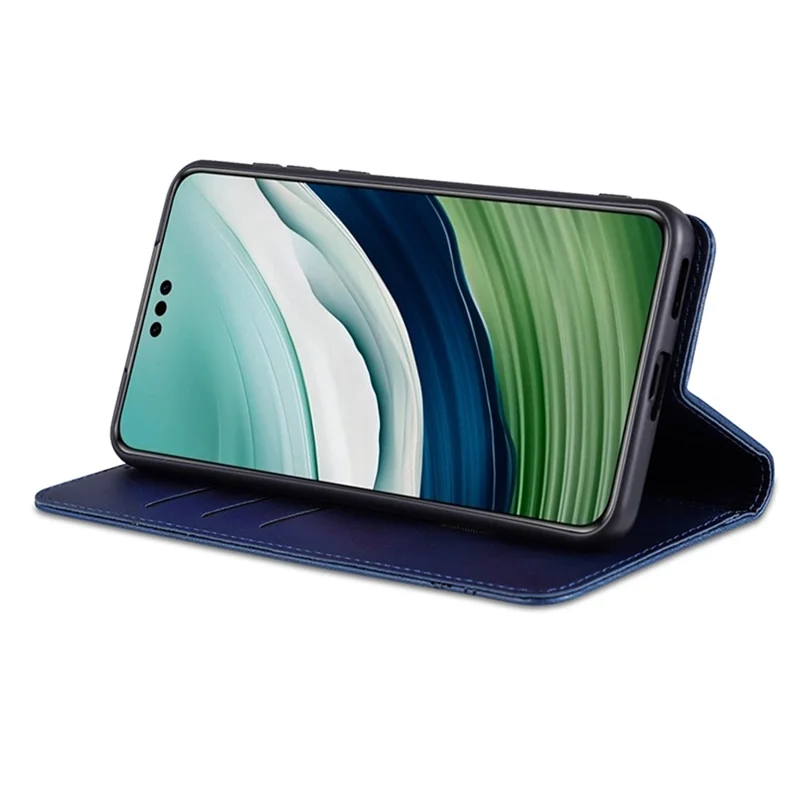 AZNS Für Huawei nova 14 Ultra 5G Hülle aus Kuhledertextur PU-Leder Brieftasche Handyhülle - Blau