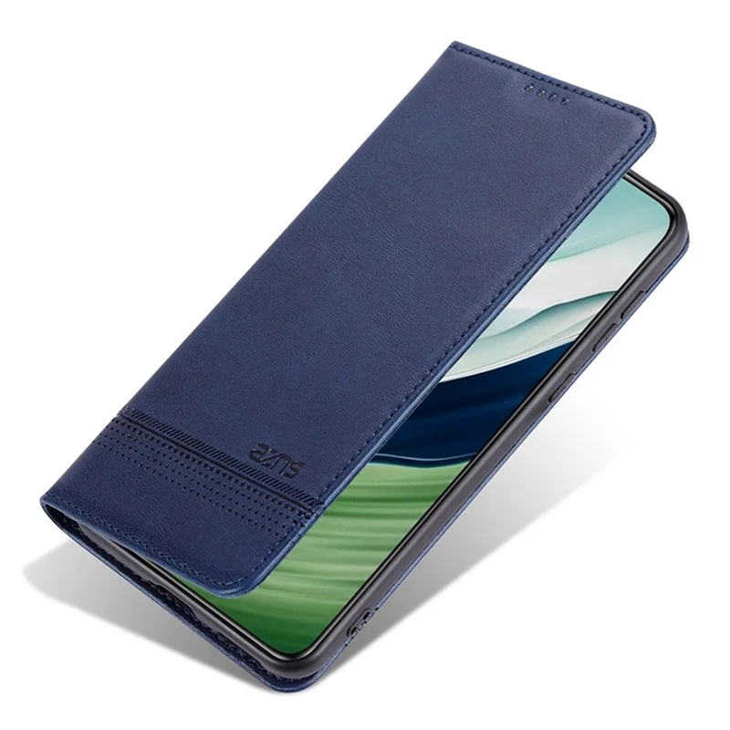 AZNS Für Huawei nova 14 Ultra 5G Hülle aus Kuhledertextur PU-Leder Brieftasche Handyhülle - Blau