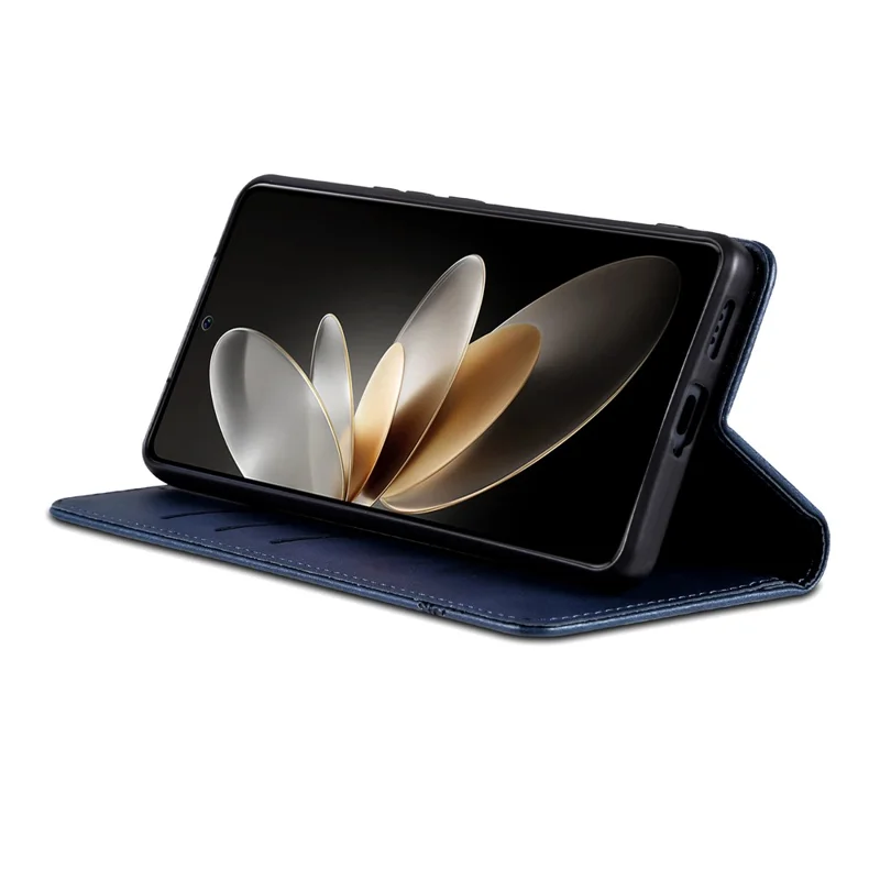 AZNS Pour Honor 400 Pro 5G (Global) Étui en Cuir de Vachette à Texture PU Portefeuille Housse de Téléphone - Bleu