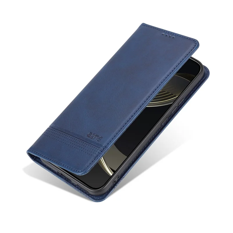 AZNS Pour Honor 400 Pro 5G (Global) Étui en Cuir de Vachette à Texture PU Portefeuille Housse de Téléphone - Bleu