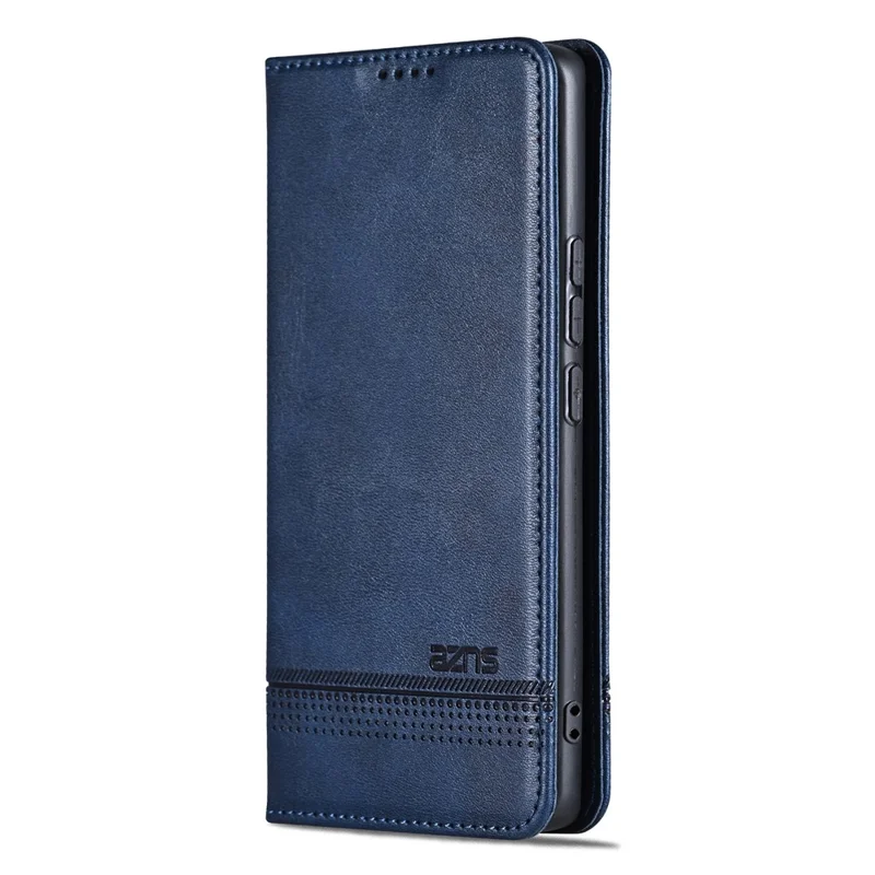 AZNS Pour Honor 400 Pro 5G (Global) Étui en Cuir de Vachette à Texture PU Portefeuille Housse de Téléphone - Bleu