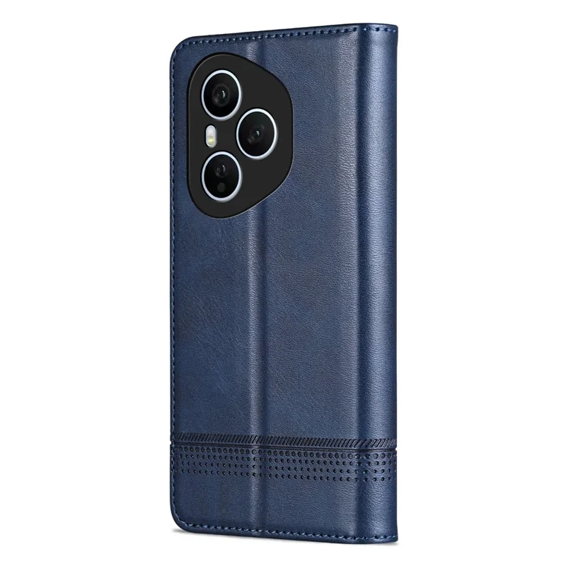 AZNS Pour Honor 400 Pro 5G (Global) Étui en Cuir de Vachette à Texture PU Portefeuille Housse de Téléphone - Bleu