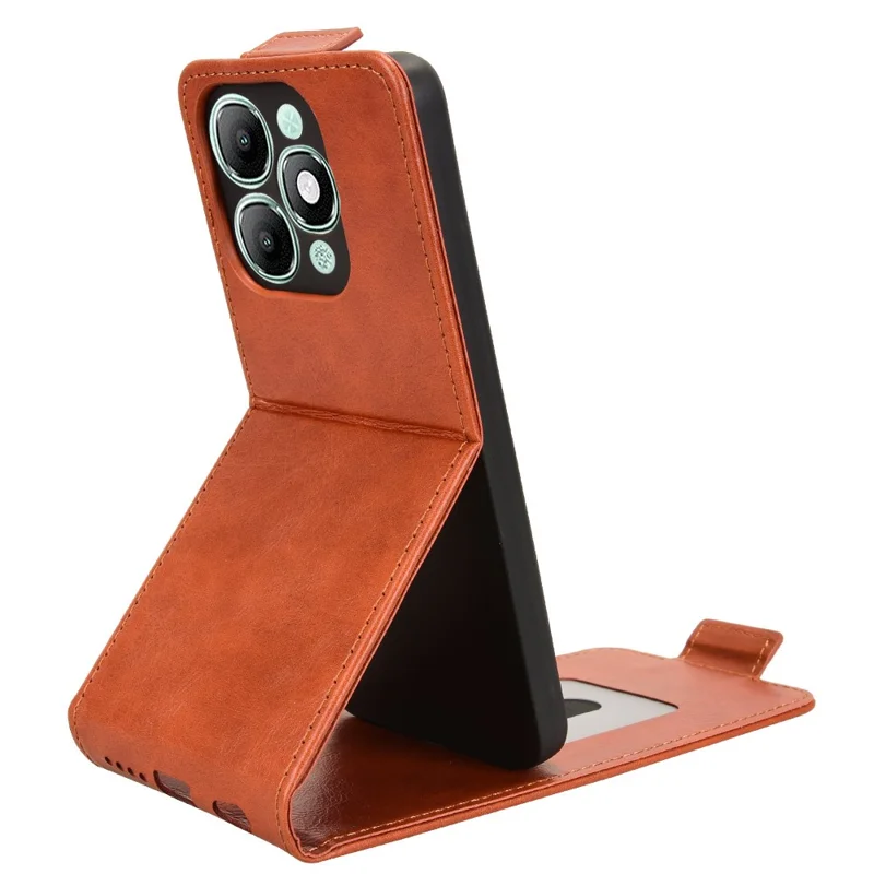 Pour itel A90 4G Support Étui Fermoir magnétique Vertical Flip Housse en cuir avec porte-cartes - Orange
