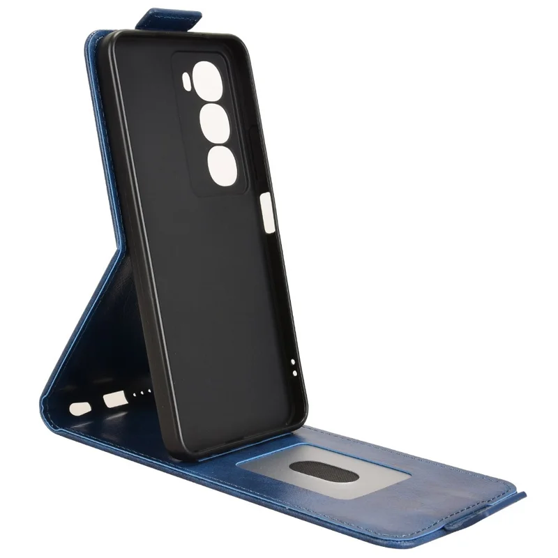 Cover per itel City 100 4G con Custodia a Libro Magnetica, Verticale, in Pelle, con Porta Carte - Blu Scuro
