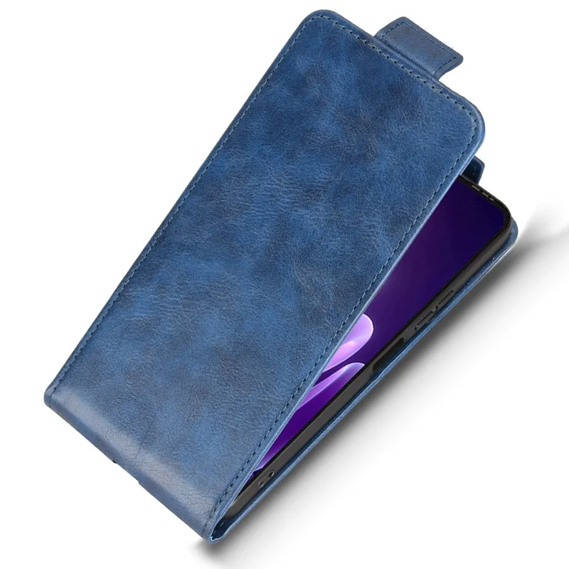 Cover per itel City 100 4G con Custodia a Libro Magnetica, Verticale, in Pelle, con Porta Carte - Blu Scuro