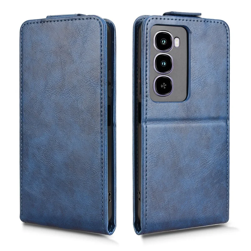 Cover per itel City 100 4G con Custodia a Libro Magnetica, Verticale, in Pelle, con Porta Carte - Blu Scuro