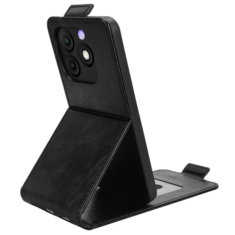 Pour itel Zeno 10 4G Étui avec Support Fermeture Magnétique Rabat Vertical en Cuir avec Porte-Cartes - Noir