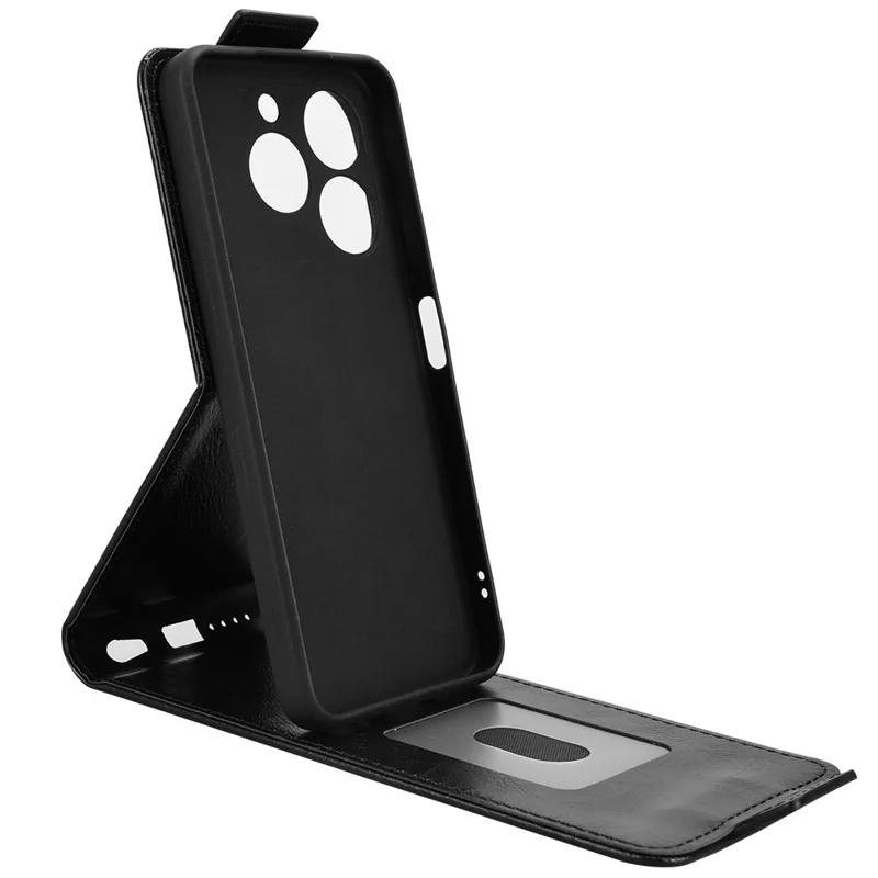 Pour itel Zeno 10 4G Étui avec Support Fermeture Magnétique Rabat Vertical en Cuir avec Porte-Cartes - Noir