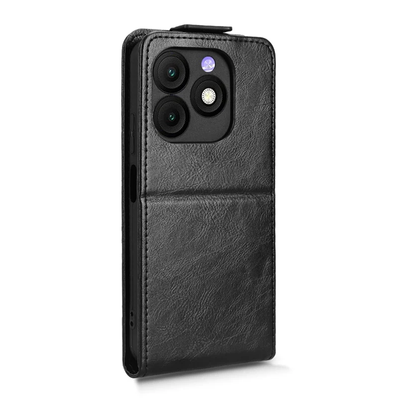 Pour itel Zeno 10 4G Étui avec Support Fermeture Magnétique Rabat Vertical en Cuir avec Porte-Cartes - Noir