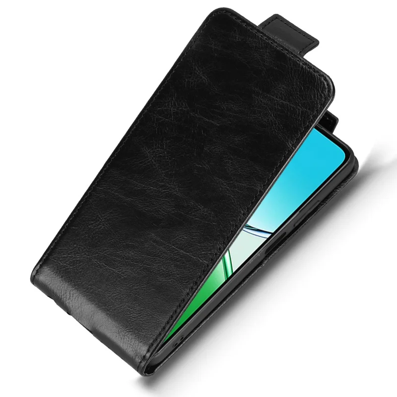 Pour Oppo A5 5G CPH2735 / A5 4G CPH2727 Étui de support Fermoir magnétique Flip vertical Housse de téléphone en cuir avec porte-cartes - Noir
