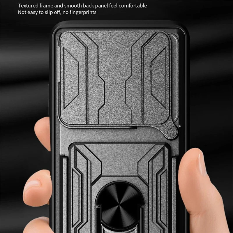 Achat en gros Coque de téléphone pour Infinix Note 40 Pro 5G / 4G / Note 40 Pro+ PC + TPU avec support et coulisseau de caméra - Noir