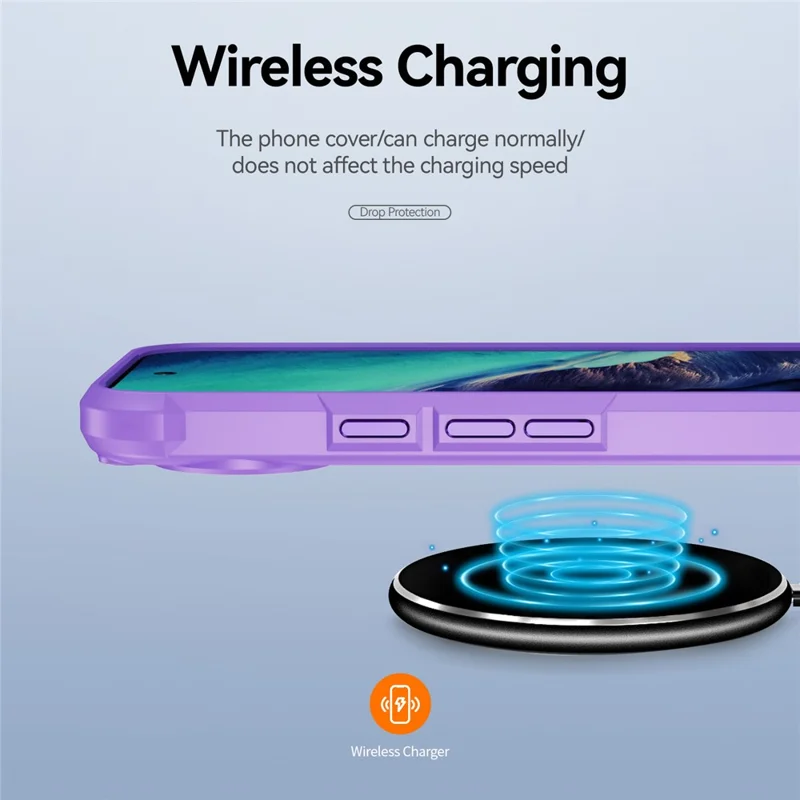 Bulk Purchasing For Google Pixel 9 Pro  /  Pixel 9 Case Anti-Drop Alloy Lens Frame PC + TPU Phone Cover - Purple