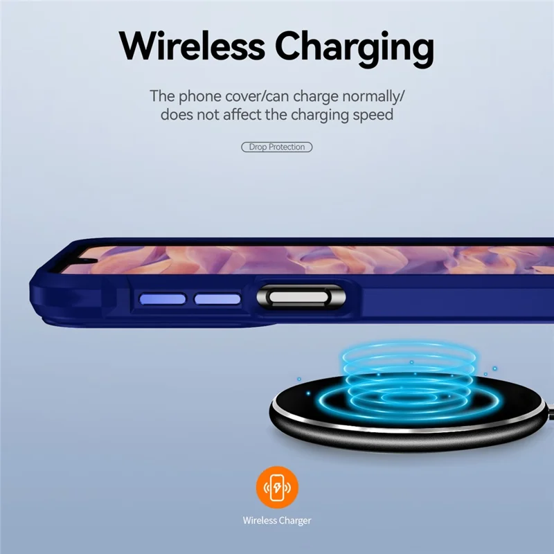 Bulk Purchasing For Samsung Galaxy A16 5G  /  4G Case Anti-Drop Alloy Lens Frame PC + TPU Phone Cover - Blue